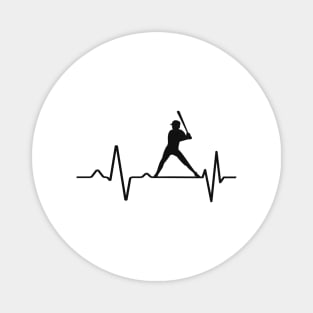 Baseball Player Heartbeat Magnet